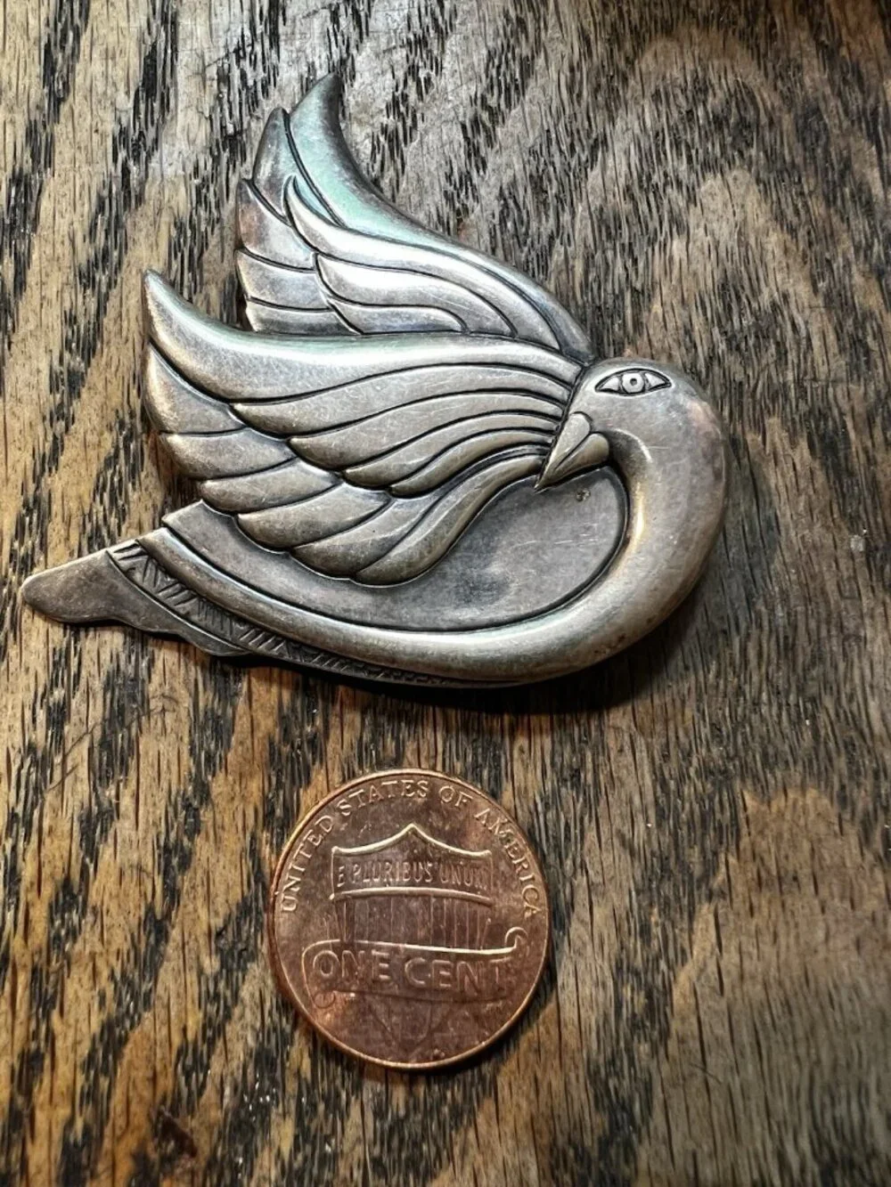 Early Unsigned Laurel Burch Dove Brooch Very Rare & Collectible 1980 EUC
